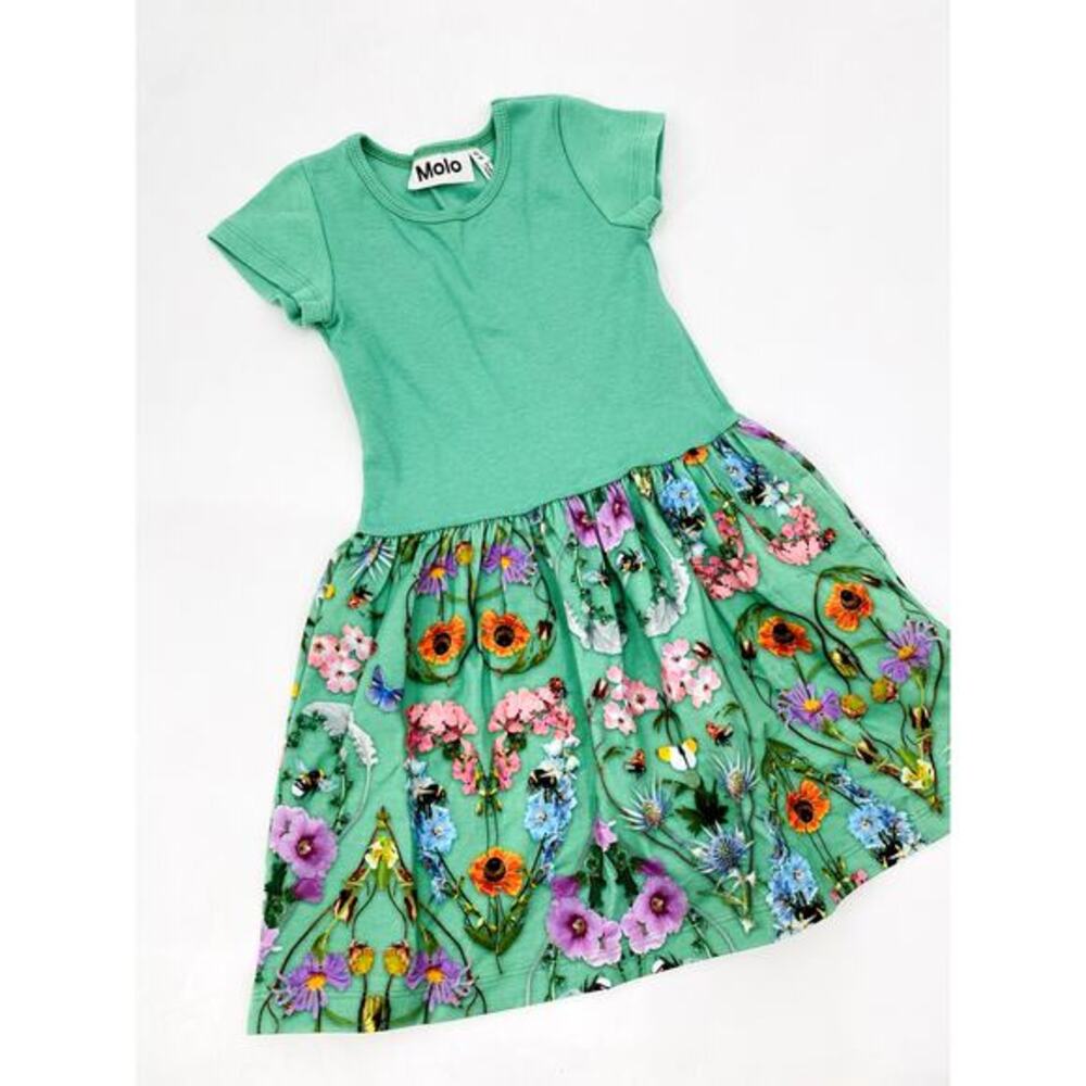 Molo Green Floral Girls Dress‎